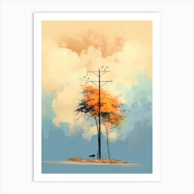 Tree On An Island Art Print