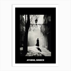 Poster Of Athens, Greece, Mediterranean Black And White Photography Analogue 4 Art Print