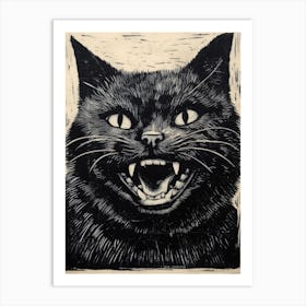 Screaming Cat 7 Art Print