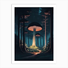 Mushroom Forest 1 Art Print