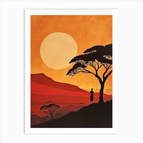 Savannah Sunset Art Print