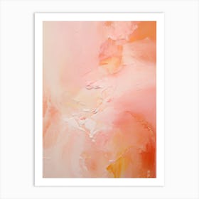 Pink And Orange, Abstract Raw Painting 2 Art Print