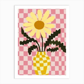 Wild Flowers Yellow Tones In Vase 4 Art Print