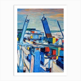 Port Of Tacoma United States Abstract Block harbour Art Print