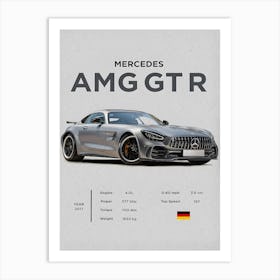 Mercedes Amg Gt R Art Print