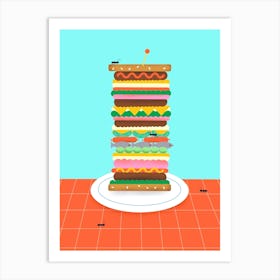 Sandwich On A Plate Art Print