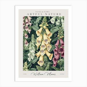 William Morris Foxglove Flowers Exhibition Art Print