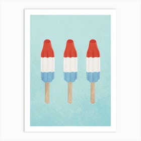 Minimal Art Summer Popsicles Art Print