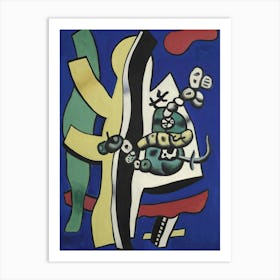 Fernand Léger Nature Morte Aux Fruits Sur Fond Bleu (1939) Art Print