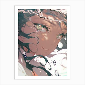 Girl In The Water Art Print