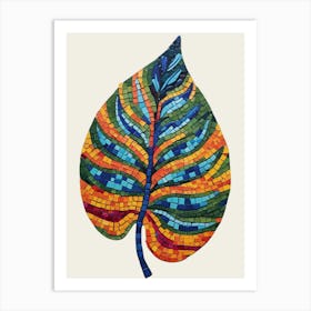 Mosaic Leaf 1 Art Print