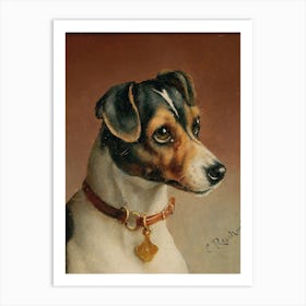 Portrait Of A Jack Russel Terrier, Carl Reichert Art Print