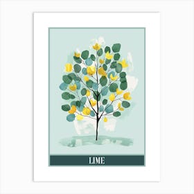 Lime Tree Flat Illustration 6 Poster Art Print