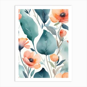 Watercolor Seamless Pattern Art Print