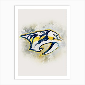 Nashville Predators Watercolor Art Print