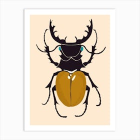 Horned Bug Art Art Print