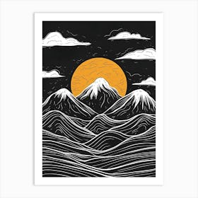 Sunset In The Mountains 54 Art Print