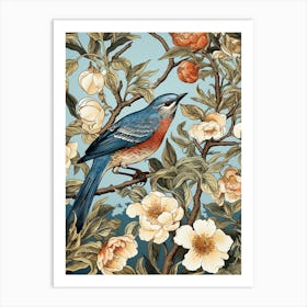 Bluebird In Bloom Art Print