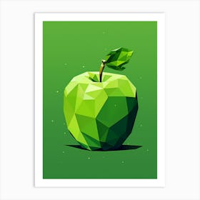 Low Poly Apple 2 Art Print