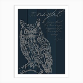 Night Owl Wisdom Art Print