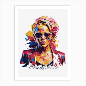 Alecia Beth Moore Pink 03 Portrait Music WPAP Pop Art Art Print