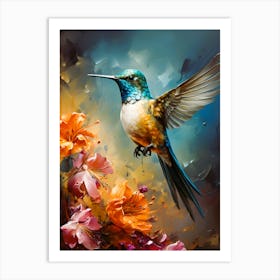 Graceful Solo A Bird In Flight Art Print