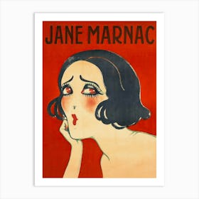 Jane Marac, Woman Portrait, Vintage Poster Art Print