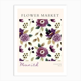 Flower Market Munich Art Print