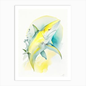 Tiger Shark Watercolour Art Print