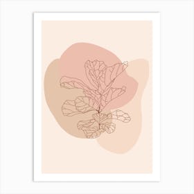 Modern Neutral Fiddle Leaf Fig Art Print