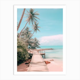 Koh Kood Beach Thailand Turquoise And Pink Tones 4 Art Print