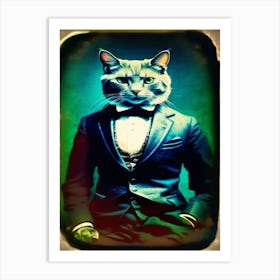 Tuxedo Cat Art Print
