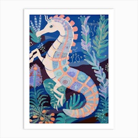 Maximalist Animal Painting Seahorse 1 Art Print