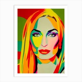 Anjelica Huston Colourful Pop Movies Art Movies Art Print