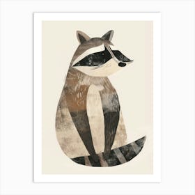 Charming Nursery Kids Animals Raccoon 2 Art Print