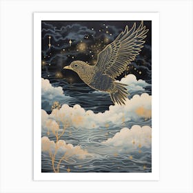 Cuckoo 1 Gold Detail Painting Art Print