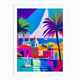 Cancun Mexico Colourful Painting Tropical Destination Art Print