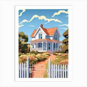 Cape Cod Massachusetts, Usa, Graphic Illustration 2 Art Print