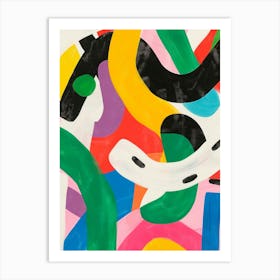 Colorful Shapes. Abstract Painting Art Print