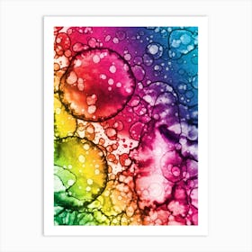 Abstract Watercolor Rainbow 8 Art Print