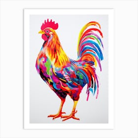 Colourful Bird Painting Chicken 3 Art Print