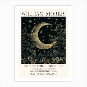 William Morris Moon Print Art Print