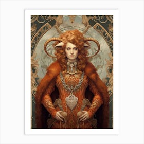 Horned Lady 1 Art Print