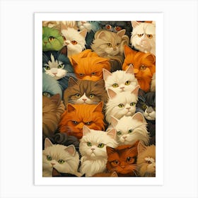 Many Cats 1 Art Print