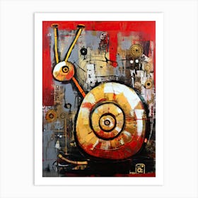 Snail Basquiat style Art Print