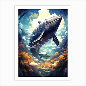 Whale In The Sky 2 Art Print