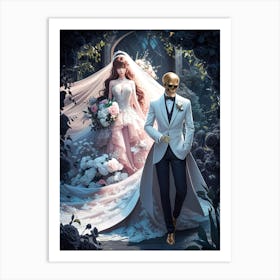 The Mystical Wedding. Beauty  and the Skeleton Art Print #5 Art Print