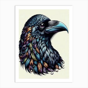 Raven Head 1 Art Print