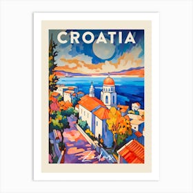 Zadar Croatia 2 Fauvist Painting Travel Poster Art Print