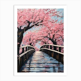 Cherry Blossom Bridge 1 Art Print